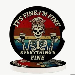 Skeleton Themed Car Coaster